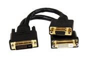 Skjermkabel - StarTech.com DVI-I to DVI-D and HD15 VGA Wyse DVI Splitter Cable - DVI splitter - 20.32 cm - DVI92030202L