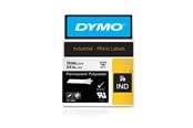 Papir, Fotopapir & Etiketter - DYMO Dymo Rhino permanent polyester 19mm x 5.5m - sort på hvit - 18484