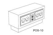 Skuffer & samleskinne kanaler - Thorsman Service post pos-10/10 white - 5868005