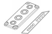 Switchboxes og skap - FIBOX Flange set size 2 2xm20/32+2xm25/40 - 2550405