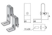 Skuffer & samleskinne kanaler - Wibe Wall bracket 11/75 pre-galvanized - 721106