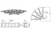 Skuffer & samleskinne kanaler - Wibe 90 bend 15-300 internal pre-galvanized - 723062