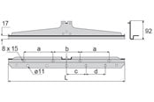 Skuffer & samleskinne kanaler - Wibe Support bracket 3/300 hdg - 720763