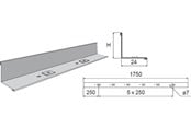 Skuffer & samleskinne kanaler - Wibe Div.strip 39/55 1.75m pre-galvanized - 725785