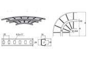 Skuffer & samleskinne kanaler - Wibe 90 bend 15-400 interior hdg - 716070