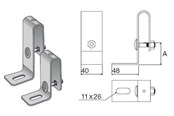 Skuffer & samleskinne kanaler - Wibe Wall bracket 11/75 hdg - 713203