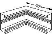 Skuffer & samleskinne kanaler - Tehalit Inner corner br 70170 pw - L9101PERL