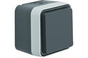 Switch - Wexøe Schuko scoket outlet with hinged cover grey - 47403515