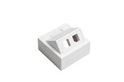 Socketer & bokser - Leviton data outlet 2xkeystone white - E5100375