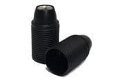 Tilbehør (fester, stikkontakter osv.) - Teknisk Belysnings Industri E14 lampholder m10 threaded shell black - 300B0108