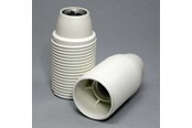 Tilbehør (fester, stikkontakter osv.) - Teknisk Belysnings Industri E14 lampholder m10 threaded shell white - 300B0107