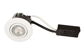 Lamper - Scan Products Luna quick install 230v dimmable flicker free gu10 5w 2700k 370lm ip44 matt white round - 10011