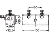 Skuffer & samleskinne kanaler - Nord Tech Joint clamp - 0310050