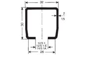 Skuffer & samleskinne kanaler - Nord Tech Running track c-profile 4 meter - 0312964