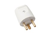 Switch - Elworks Plug s4 round w/earth white - 9-087-1