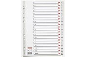 Lommer, Omslag & Registre - Esselte Index dividers plastic grey a4 a-å w/cardboard frontpage - 1436153