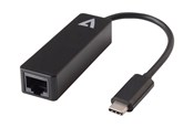 Nettverksadapter - V7 Gigabit Ethernet Adapter USB-C Male to RJ45 Female Black - V7UCRJ45-BLK-1E