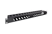 Rackskap - Inter-Tech 19" 1U cable guide channel with 15 inlets for the clean horizontal laying of cables in the color RAL 9005 - 88887276