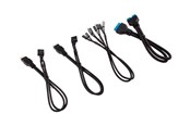 Kabinett-tilbehør - Corsair Premium Sleeved I/O Cable Extension Kit - Black - CC-8900244