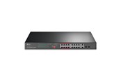 Switch/splitter - TP-Link TL-SL1218MP 16-Port 10/100 Mbps + 2-Port Gigabit Rackmount Switch with 16-Port PoE+ - TL-SL1218MP