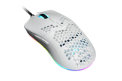 Mus - DUTZO Keiryō RGB - Matt White - Gaming mus - Optisk - 6 - Hvit med RGB lys - KEIRYO3389-RGB-MW