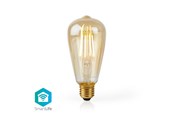 Smarthus - Nedis Wi-Fi Smart LED E27 Bulb Filament - WIFILF10GDST64