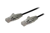 Nettverkskabel - 0.5m CAT6 Cable - Black Slim CAT6 Patch Cord - Snagless - LSZH - patch cable - 50 cm - black - N6PAT50CMBKS