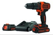 Skru/Bormaskin - Black & Decker BLACK+DECKER 18v slagboremask 2 gear 2x2.0ah m/kuf - BDCHD18K1B2-QW