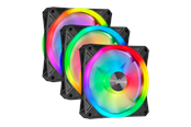 Kabinettvifte - Corsair iCUE QL120 RGB - Black - 3-pack - Kabinettvifte - 120mm - Svart med RGB LED-lys - 26 dBA - CO-9050098-WW