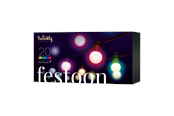 Smarthus - Twinkly Festoon – 20 app-kontrollerte RGB LED, 10 m, svart ledning - TWF020STP-BEU