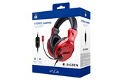 Spill - Tilbehør - BigBen Interactive PS4/PS5 Gaming Headset V3 - Red - PS4OFHEADSETV3RE