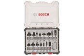 Freser - Bosch Sett med fresejern, 15 deler, blandet, 6 mm skaft 15-piece Mixed Application Router Bit Set. - 2607017471