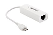 Nettverksadapter - Gembird NIC-mU2-01 MicroUSB 2.0 LAN adapter for mobile devices - NIC-mU2-01