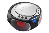 CD-spiller - Lenco SCD-550 - Portable FM Radio CD/MP3/USB/Bluetooth® player with LED lighting - Silver - SCD-550