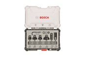 Bormaskin & Bits - Bosch Sett med fresejern, 6 deler, profilering, 6 mm skaft 6-piece Trim and Edging Router Bit Set. - 2607017468