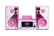 Mikro- og minisystemer - Lenco MC-020 Princess - Micro set with FM Radio Bluetooth® USB and AUX ingang - Princess - MC-020P