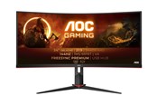 Skjerm - 34" AOC CU34G2X/BK - 3440x1440 - 144Hz - VA - Curved - CU34G2X/BK