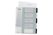 Lommer, Omslag & Registre - Leitz Register PP PC-utskrift A4+ 1-5 Hv/Sort - 12130000