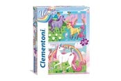 Puslespill - Clementoni 2x20 pcs. Puzzles Kids SuperColors Unicorn Gulv - 24754