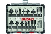 Freser - Bosch Sett med fresejern, 15 deler, blandet, 1/4" skaft 15-piece Mixed Application Router Bit Set. - 2607017473