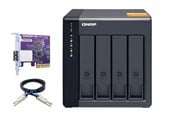 Harddisk-array - QNAP TL-D400S 4-Bay High-performance desktop SATA 6Gbps JBOD storage enclosure + QXP PCIe card - TL-D400S