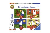 Puslespill - Ravensburger Miffy Puzzle 4in1 Gulv - 69651