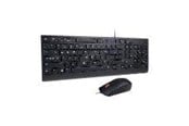 Tastatur - Lenovo Essential Wired Combo - keyboard and mouse set - Finnish / Swedish - Tastatur - Svensk/finsk - Svart - 00XH620