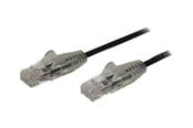 Nettverkskabel - 3m CAT6 Cable - Black Slim CAT6 Patch Cord - Snagless - LSZH - patch cable - 3 m - black - N6PAT300CMBKS