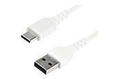 USB - StarTech.com 2 m / 6.6ft. USB 2.0 to USB C Cable - White - Aramid Fiber - USB-C cable - 2 m - RUSB2AC2MW