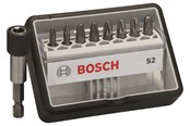 Bormaskin & Bits - Bosch 8+1-delers Robust Line skrutrekkerbits-sett S ekstra hard 25 mm, 8+1 hull - 2607002561