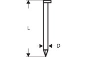 Verktøy - Bosch Plastbåndet spiker med D-hode SN34DK 80 3,1 mm, 80 mm, blank, glatt - 2608200003