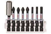 Bormaskin & Bits - Bosch Impact Control-skrutrekkerbits, pakke med 8 deler, 1xPH1, 3xPH2, 1xPH3, 2xPZ2, 1xPZ3 - 2608522328