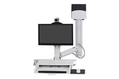 Skjermholder - Ergotron SV Combo System with Worksurface & Pan Small CPU Holder - mounting kit (Lift and Pivot) - 45-594-216