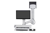 Skjermholder - Ergotron SV Combo System with Worksurface & Pan Medium CPU Holder - mounting kit (Lift and Pivot) - 45-595-216